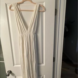 Floor length white dress